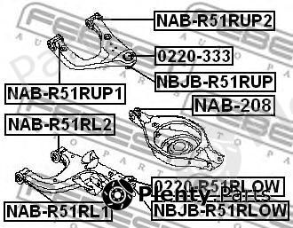  FEBEST part NAB208 Control Arm-/Trailing Arm Bush
