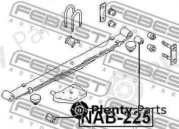  FEBEST part NAB-225 (NAB225) Bush, leaf spring