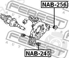  FEBEST part NAB256 Bush, control arm mounting