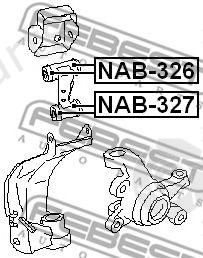  FEBEST part NAB-327 (NAB327) Control Arm-/Trailing Arm Bush