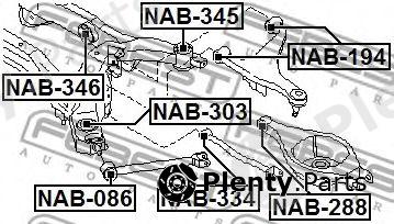  FEBEST part NAB-345 (NAB345) Mounting, axle beam