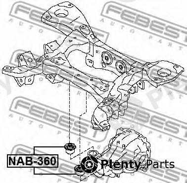  FEBEST part NAB-360 (NAB360) Mounting, axle beam