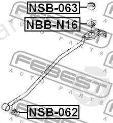  FEBEST part NBB-N16 (NBBN16) Bellow, shift rod arm safety pin