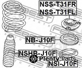  FEBEST part NB-J10F (NBJ10F) Anti-Friction Bearing, suspension strut support mounting