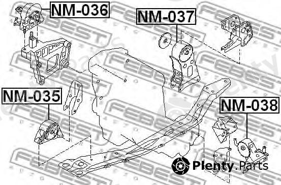  FEBEST part NM-036 (NM036) Engine Mounting