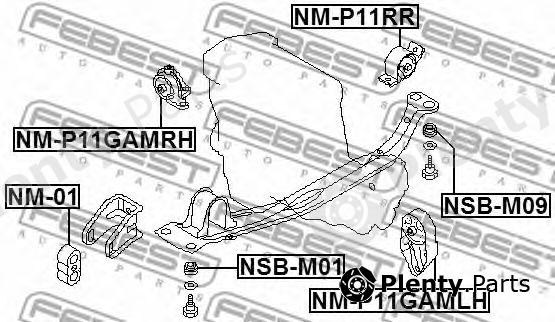  FEBEST part NMP11GAMLH Engine Mounting