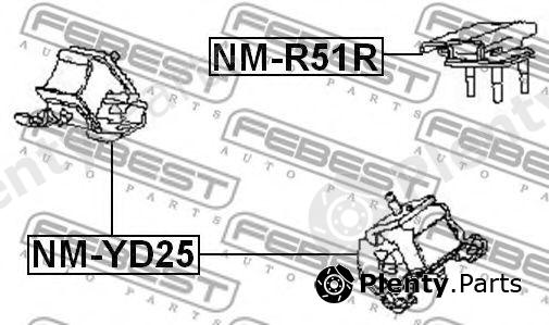  FEBEST part NM-R51R (NMR51R) Engine Mounting