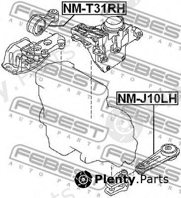  FEBEST part NM-T31RH (NMT31RH) Engine Mounting