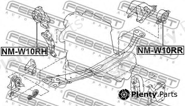  FEBEST part NM-W10RH (NMW10RH) Engine Mounting