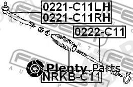  FEBEST part NRKB-C11 (NRKBC11) Bellow, steering