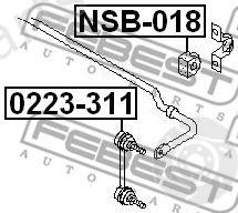  FEBEST part NSB018 Stabiliser Mounting