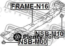  FEBEST part NSBM00 Mounting, axle beam