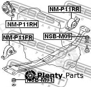  FEBEST part NSBM01 Mounting, axle beam