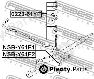  FEBEST part NSBY61F1 Stabiliser Mounting