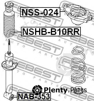  FEBEST part NSHB-B10RR (NSHBB10RR) Protective Cap/Bellow, shock absorber