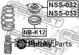  FEBEST part NSS033 Mounting, shock absorbers