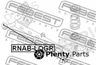  FEBEST part RNAB-LOGR (RNABLOGR) Mounting, axle beam