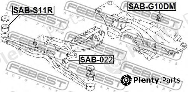  FEBEST part SAB-022 (SAB022) Mounting, axle beam