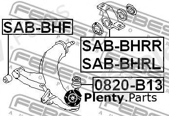  FEBEST part SABBHF Control Arm-/Trailing Arm Bush