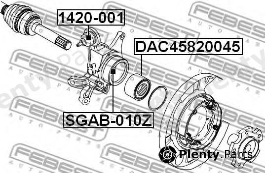  FEBEST part SGAB-010Z (SGAB010Z) Bush, control arm mounting