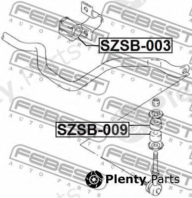  FEBEST part SZSB009 Tie Bar Bush