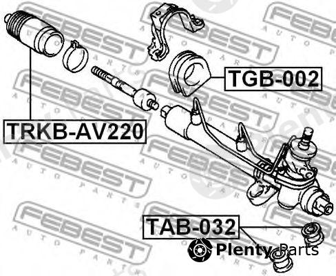  FEBEST part TAB032 Mounting, steering gear