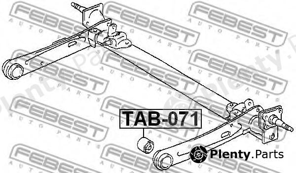  FEBEST part TAB071 Control Arm-/Trailing Arm Bush