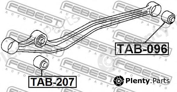  FEBEST part TAB096 Control Arm-/Trailing Arm Bush