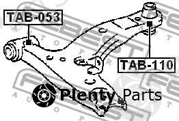  FEBEST part TAB-110 (TAB110) Control Arm-/Trailing Arm Bush