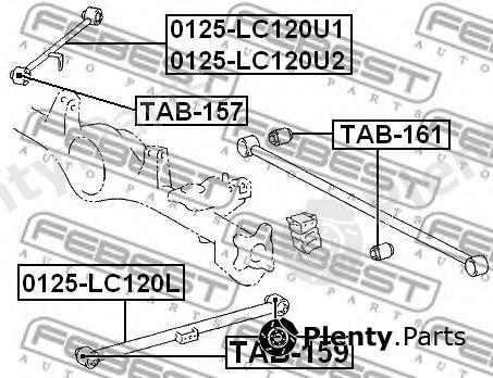  FEBEST part TAB-161 (TAB161) Control Arm-/Trailing Arm Bush