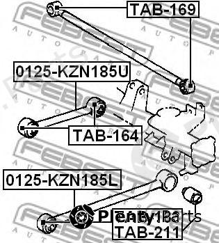 FEBEST part TAB164 Control Arm-/Trailing Arm Bush
