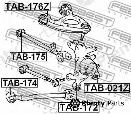  FEBEST part TAB-172 (TAB172) Bush, control arm mounting