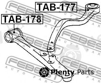  FEBEST part TAB177 Control Arm-/Trailing Arm Bush