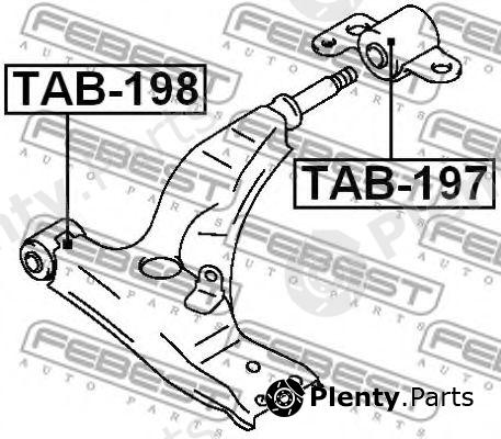  FEBEST part TAB-197 (TAB197) Control Arm-/Trailing Arm Bush