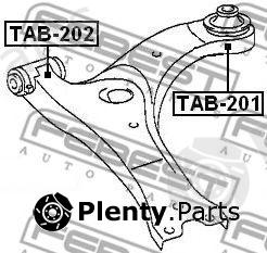  FEBEST part TAB201 Control Arm-/Trailing Arm Bush