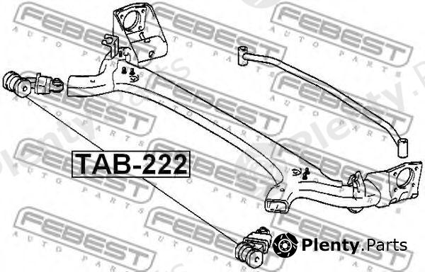  FEBEST part TAB222 Mounting, axle beam