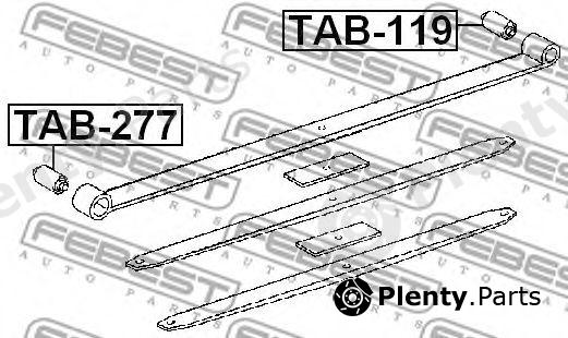  FEBEST part TAB277 Bush, leaf spring