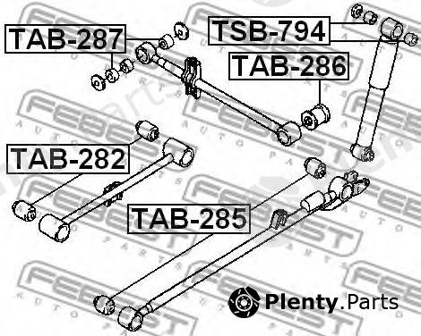  FEBEST part TAB-286 (TAB286) Control Arm-/Trailing Arm Bush