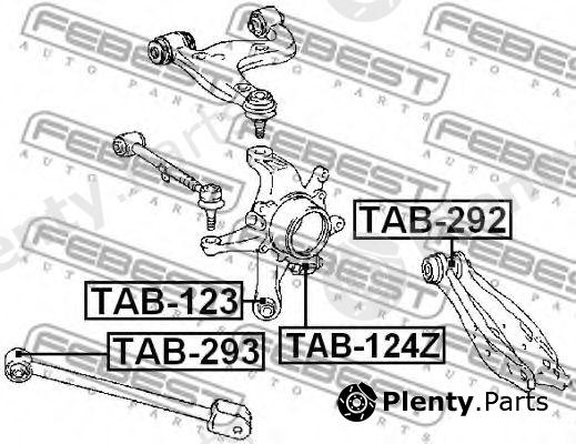  FEBEST part TAB292 Control Arm-/Trailing Arm Bush