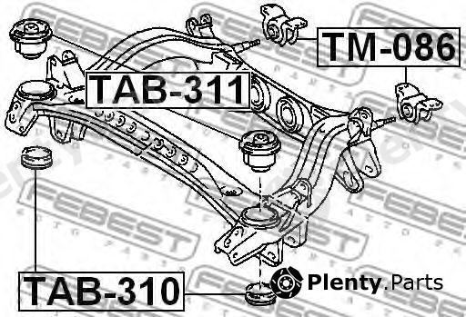  FEBEST part TAB311 Control Arm-/Trailing Arm Bush