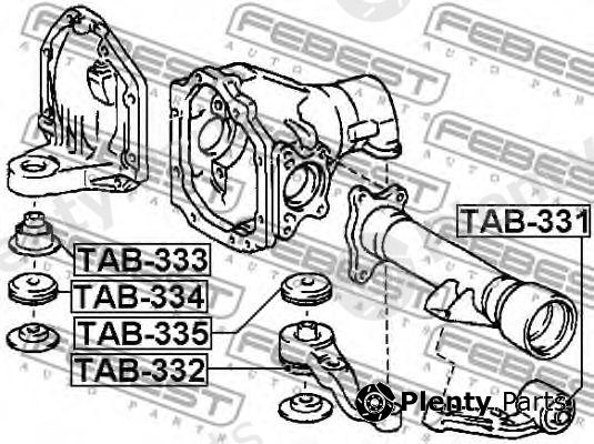  FEBEST part TAB-332 (TAB332) Mounting, differential