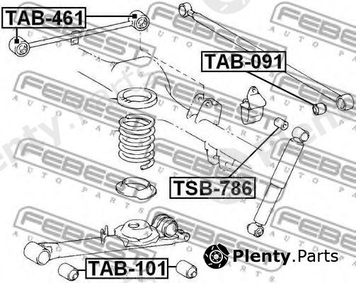  FEBEST part TAB461 Control Arm-/Trailing Arm Bush