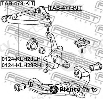  FEBEST part TAB-477-KIT (TAB477KIT) Control Arm-/Trailing Arm Bush