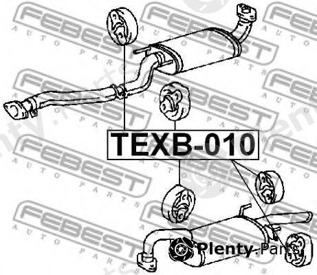  FEBEST part TEXB-010 (TEXB010) Mounting Kit, exhaust system