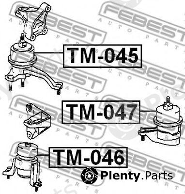  FEBEST part TM-047 (TM047) Engine Mounting