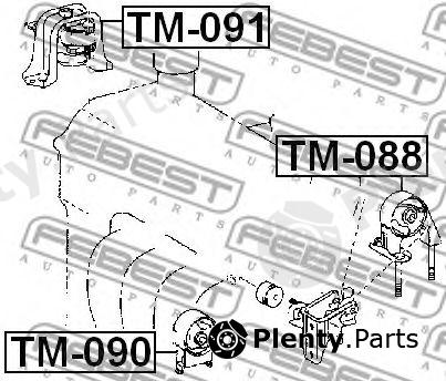  FEBEST part TM091 Engine Mounting