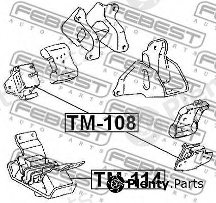  FEBEST part TM114 Engine Mounting