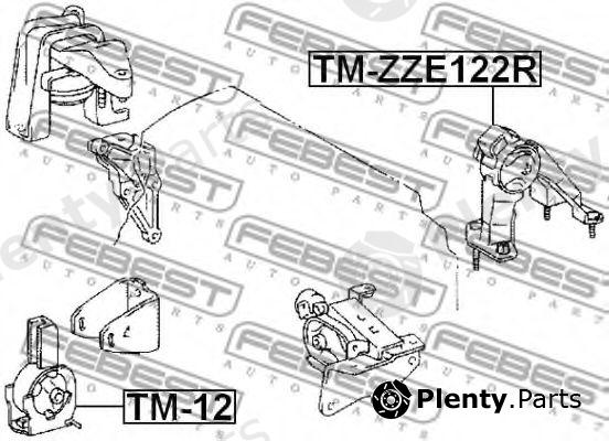  FEBEST part TM-ZZE122R (TMZZE122R) Engine Mounting