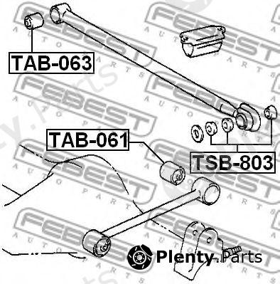  FEBEST part TSB803 Control Arm-/Trailing Arm Bush