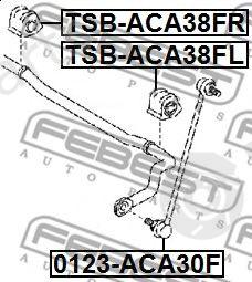  FEBEST part TSB-ACA38FL (TSBACA38FL) Stabiliser Mounting